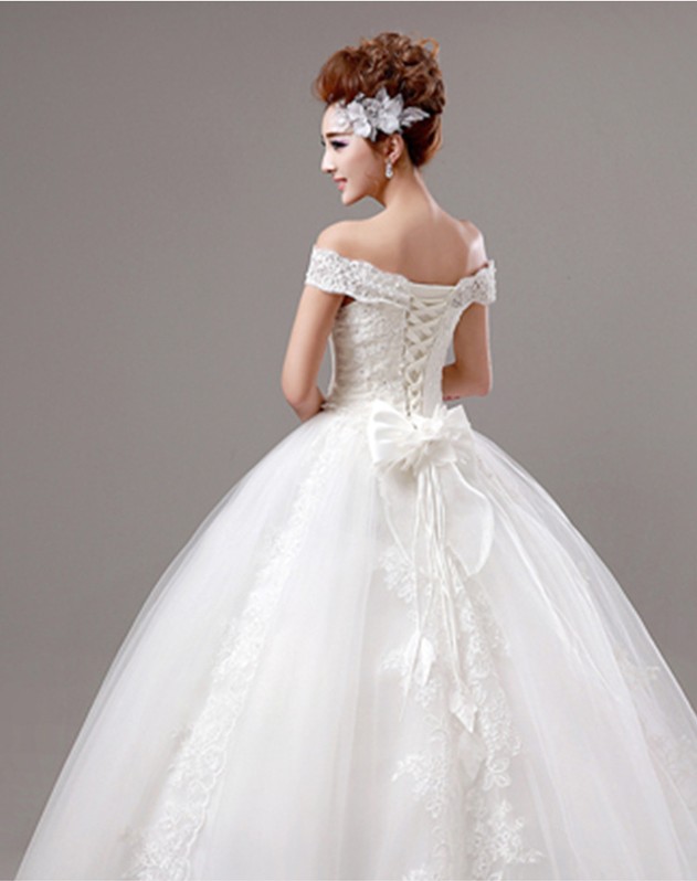 WD3020 off the shoulder bridal dress
